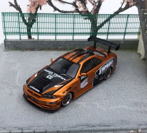 TimeMicro1:64 Nissan Gtr34 Open Limited Edition gold orange Automodell - Bild 5 von 13