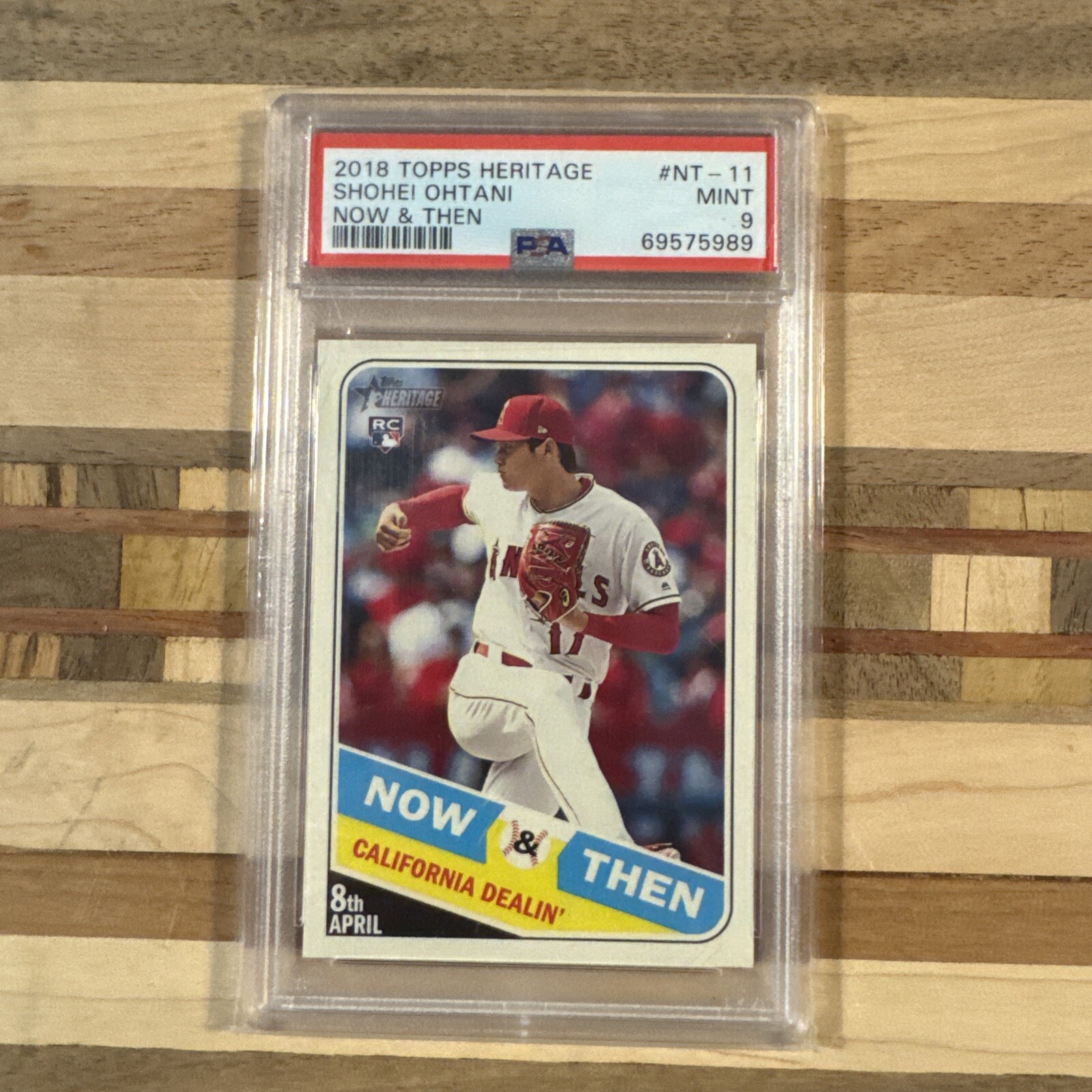 2018 TOPPS HERITAGE NOW & THEN SHOHEI OHTANI ROOKIE ⚾️🔥 PSA 9