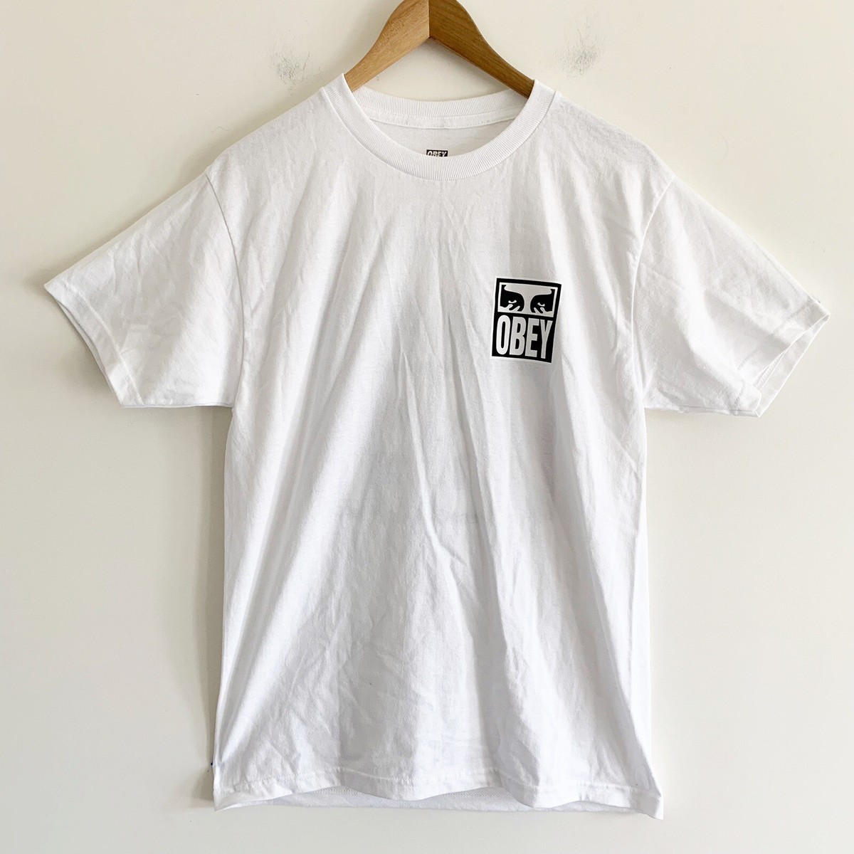 OBEY Andre Icon White Tee Shirt Small | eBay