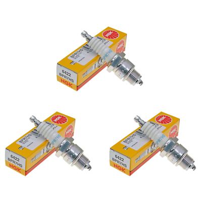 NGK BPR7HS Spark Plugs Pack of 3 fits Yamaha YJ 50 Vino 2002- 2005