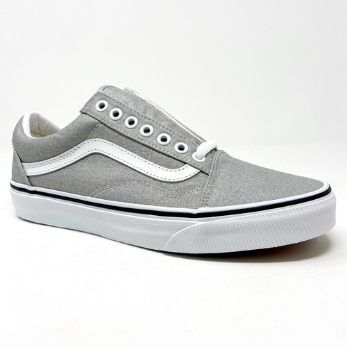 silver true white vans