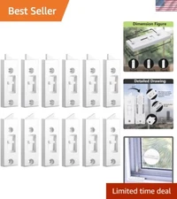 Durable Plastic Window Latch Locks - Easy Install Tilt Latch Replacement, 12 pcs