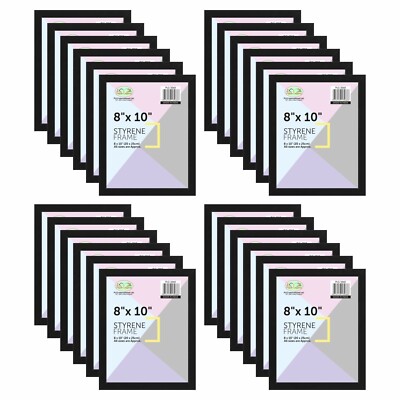 240 x SCHWARZ 8''x10'' Styrol Foto Bilderrahmen Wandhalterung Tischplatte Großeinkauf