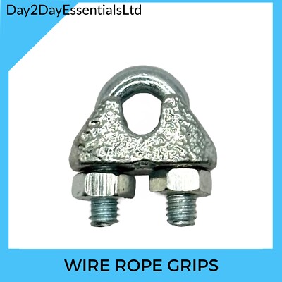 Drahtseil Griffe Klemmen U Bolzen Stahl verzinkt - 3 mm 5 mm 6 mm 8 mm 10 mm 12 mm 16 mm