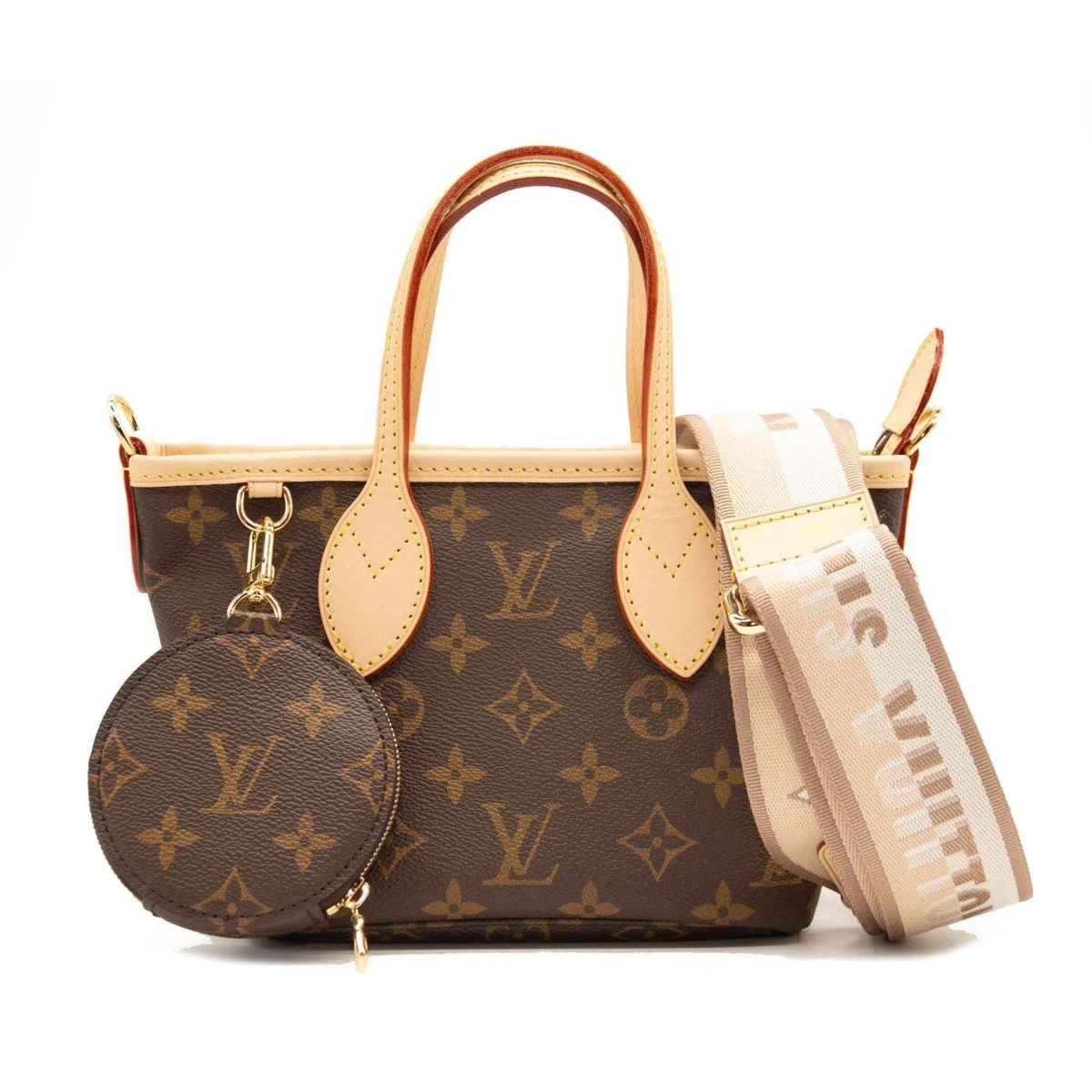 LV Neverfull Bag - O Ring + Leather Shoulder Strap