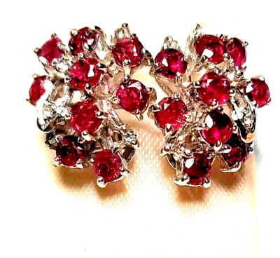 18k Modern 925 Sterling Silver Red Topaz Stone Studs, 4g At Rs 750/pair In Jaipur - Foto 11