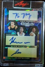 Kris MURRAY Jalen WILSON Kevin McCULLAR + 2022-23 Leaf MultiGraphics Hexa AUTO #