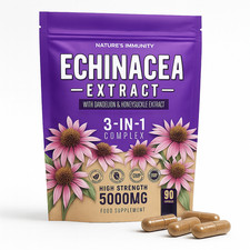 Echinacea Tablets 5000mg High Strength Capsules - With Dandelion and