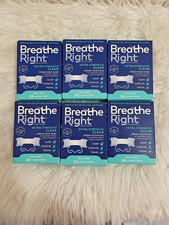 156 BREATHE RIGHT NASAL STRIPS, EXTRA STRENGTH CLEAR SENSITIVE SKIN 6x26 Ct NEW.