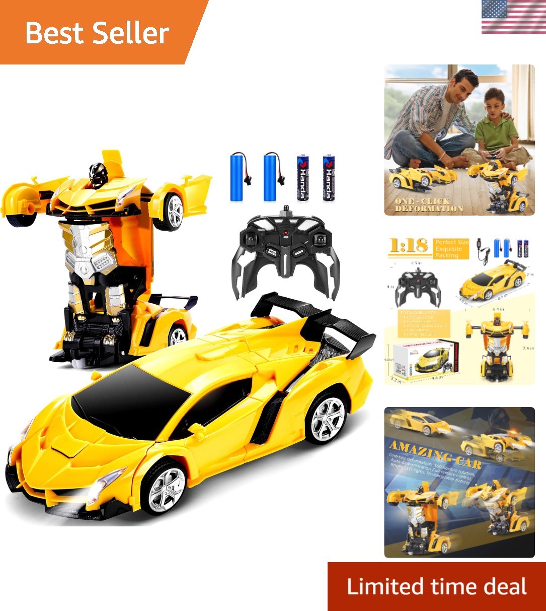 - Fun 360&deg; Drifting Yellow Gift For Ages 3-12