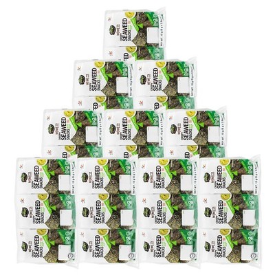 10er Pack (10x15g(3x5g)) Bibigo Crispy Seaweed Seealgen Snack Wasabi Geschmack
