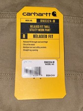 NWTs Carhartt Relaxed Twill Brown Utility Work Pants Carpenter Mens 42x32 BN0324