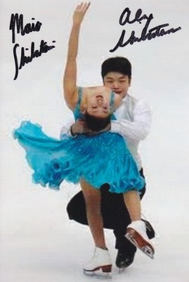 OLYMPIA 2018: Maria +Alex SHIBUTANI [USA]  orig.Autogramm  BRONZE  EISKUNSTLAUF 