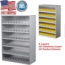 Smoke Retail Cabinet Aluminium Showcase Display Rack w/ Automatic Pusher