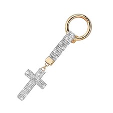 TNAIYH Bling Car Keychain, Crystal Rhinestone Cross Vehicle Key Chain for Wom...