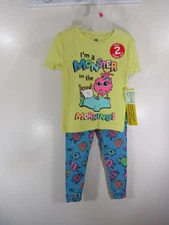 New Extremely Me 2 Piece Set Size 4 Multi Color I'm a Monster in the Morning