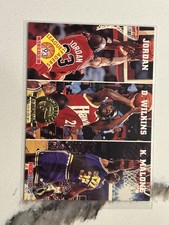 1993 SkyBox League Leaders Scoring #283 Michael Jordan Wilkins Malone Gold