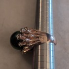 Large Green Rhinestone Cocktail Ring — photo 4