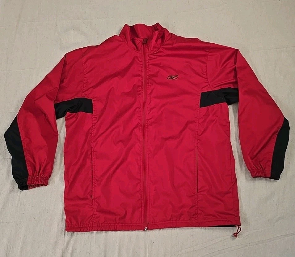 Vintage Reebok Jacket Men's L Windbreaker Full Zip Embroidered