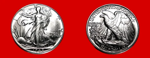 1942-P 50C WALKING LIBERTY SILVER HALF DOLLAR IN HIGH GEM-BU+++ MS+++!