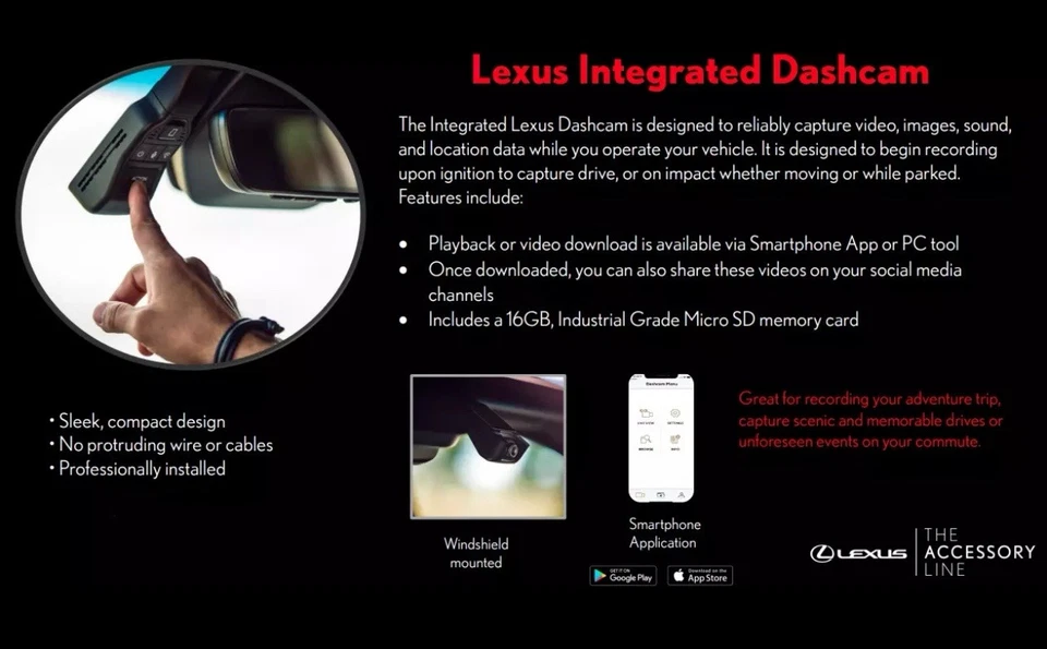 NEW OEM 2022+ LEXUS DASH CAM & WIRE HARNESS ES GX IS LS LX NX RX RC-F RZ TX - Image 3 of 4