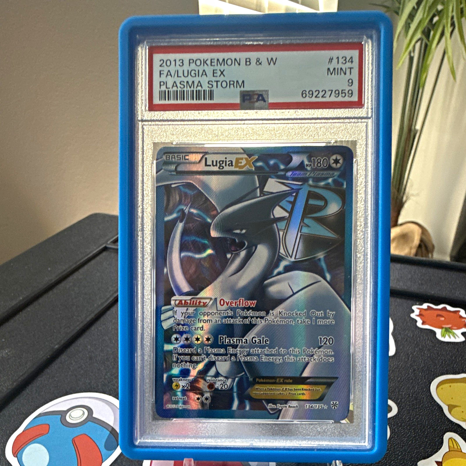 The Pokémon Company Lugia EX Team Plasma Full Art Holo PSA 9 Plasma Storm 134