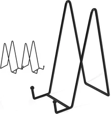 Table Easel Plate Stands Large 10 in Display Holder 3 Pcs Black for Photos