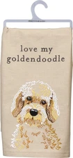 Primitives by Kathy Love My Goldendoodle Dish Towel, 26"