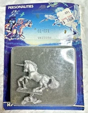 Unicorn With Princess Rider  01-071 25mm Personalities Ral Partha Metal Figure