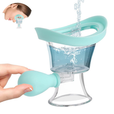 Eye Wash Kit,Silicon Eye Wash Cup Eye Cleaner Supplies Manual Air Pressure Eye C