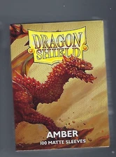 Dragon Shield Matte Amber (100) Shield Sleeves Free Shipping