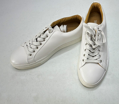 Thursday Everyday Men s White Leather Lace-Up Sneakers Size 8 M Casual
