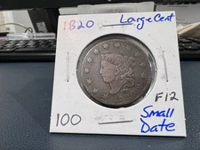 1820 1c Small Date Large Cent Coronet Head (EE)