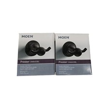Moen Preston Double Robe Towel J Hook Matte Black Finish DN8403BL New Lot 2