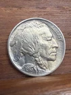1913 Type 2 Buffalo Nickel Coin Gem BU Wood Grain Toning