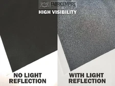 Reflective Sports/Safety Black High Visibility Fabric 55 Wide 3 Yards