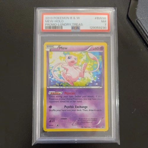 2013 Pokemon Black and White Mew Holo Promo Legendary Treasures BW98 PSA 7