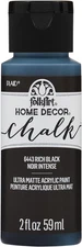 FolkArt 6443 Home Décor Chalk Furniture & Craft ,Acrylic Paint Rich Black 2oz