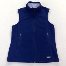 Patagonia Synchilla Fleece Vest Womens Large Royal Blue Full Zip Outdoor Hiking