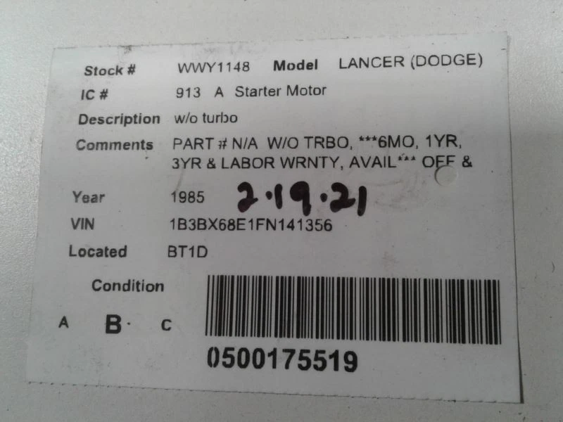 Motor de arranque 4-135 compatible con 81-85 ARIES 584110 Foto 4 de 4