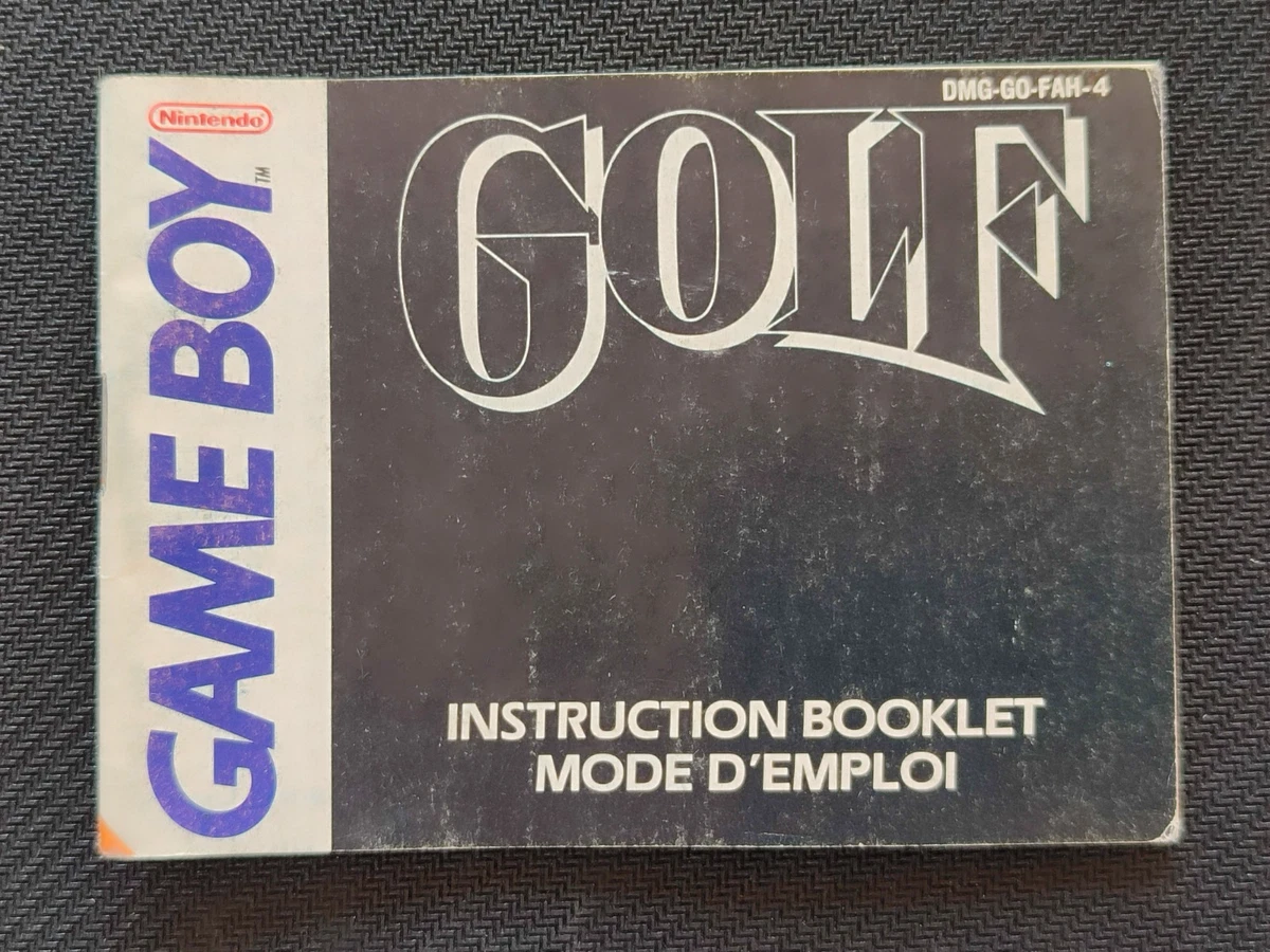 Nintendo Game Boy Manual De Instrucciones GOLF