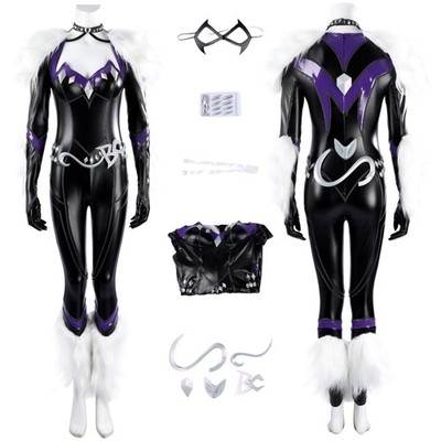 Game Rivals Black Cat Felicia Hardy Cosplay Costume Feline Jumpsuit