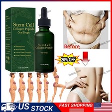 1-3X Stem Cell Collagen Peptide Oral Drops Firm Sagging Skin Reduce Wrinkle 30ml