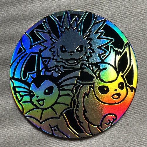 Pokemon TCG Jumbo Coin: Jolteon Flareon Vaporeon (Eeveelution) VMAX Collection