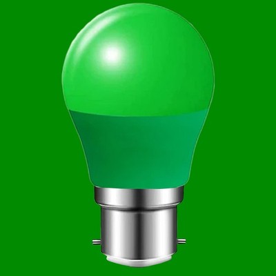 2x 4W LED farbige Party Golf Rund Leuchtmittel BC B22 blau grün lila rot gelb