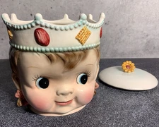 EXTREMELY RARE - Vintage UCAGCO Princess Girl Cookie / Biscuit Jar - Japan PY?
