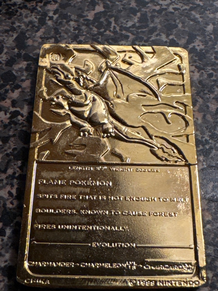 Pokemon 23K ゴールドカードBurger King リザードン Charizard Pokemon 23K Gold Plated Trading Card Burger King 1999 | eBay