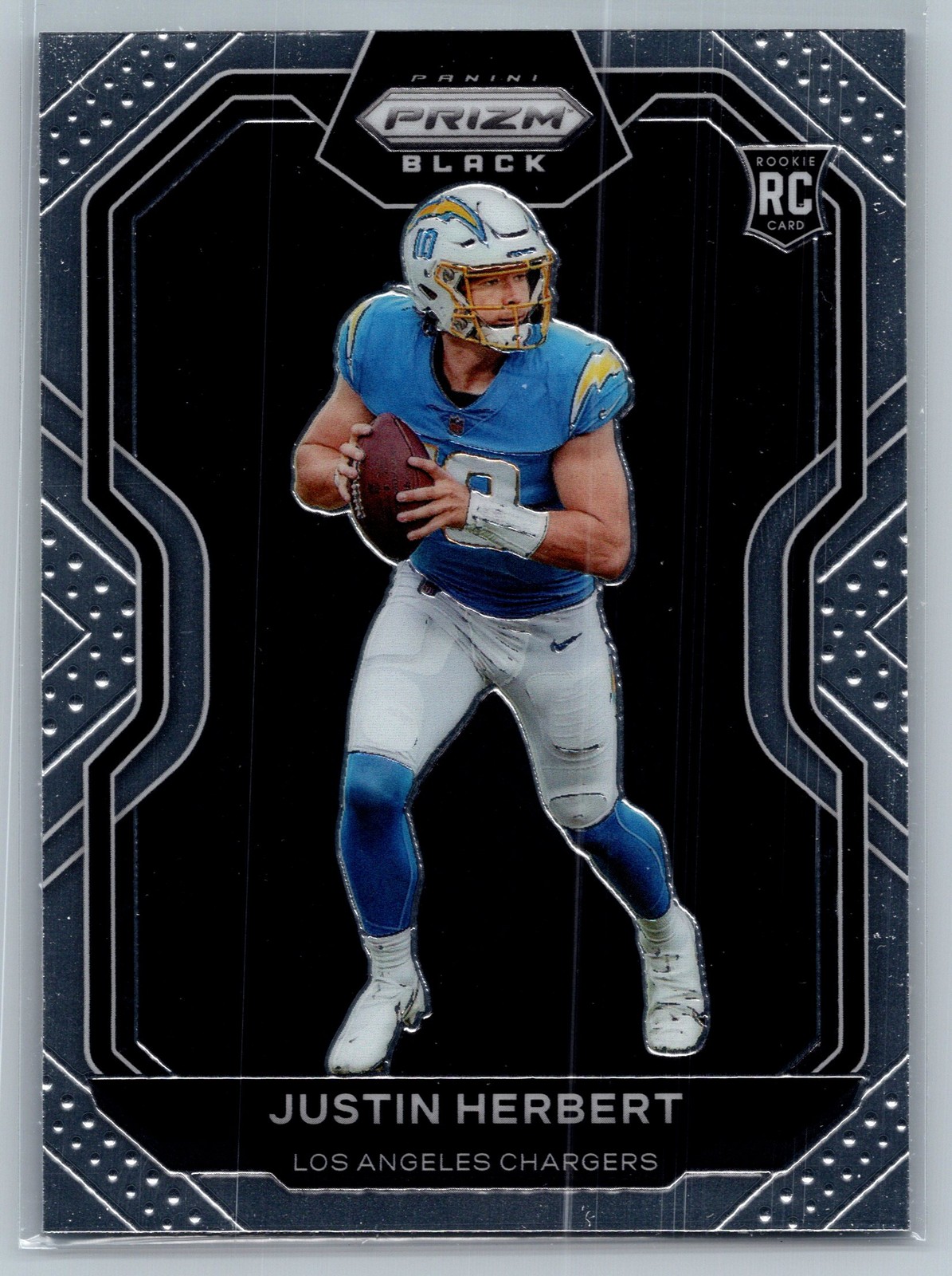 Justin Herbert 2020 Panini Chronicles Prizm Black #PB-3 Los Angeles Chargers