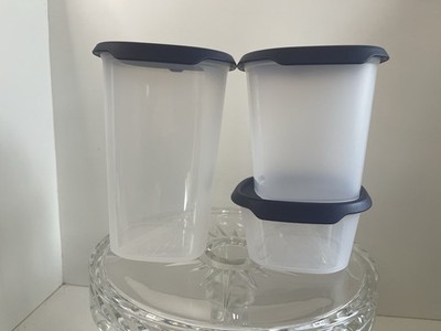 Tupperware One Touch Fresh Small Square 1.5/3.4/5.2c Container Set