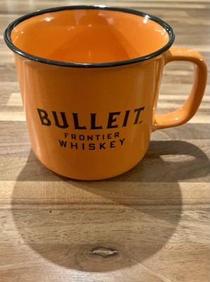 Bulleit Frontier Whiskey 10oz Campfire Coffee Mug Ceramic Cup Bourbon 